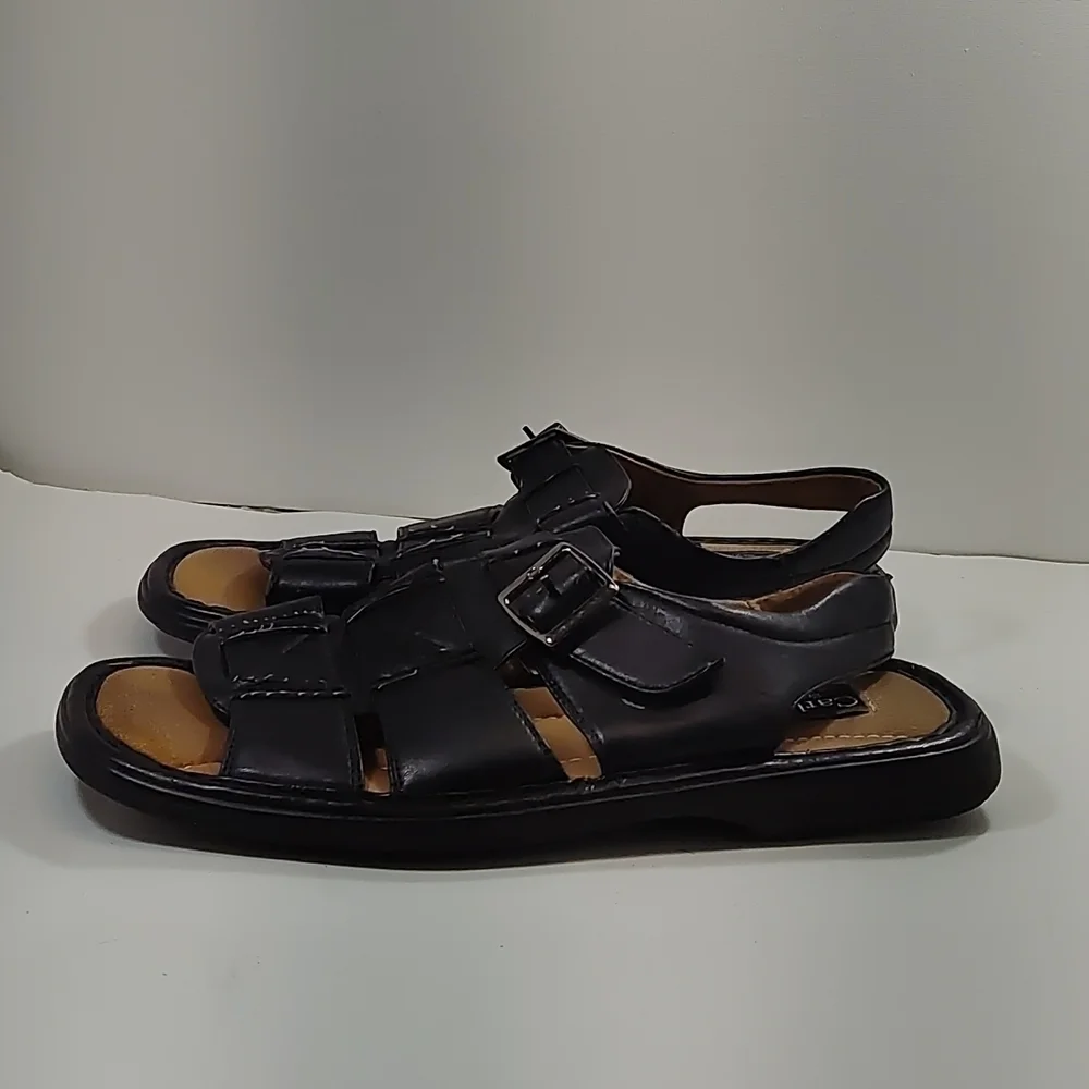 Carlo Pradi Men’s Leather Sandals Dark Brown | Genuine Leather Comfort Sandals